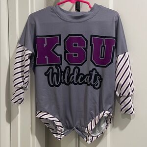 GUC OVERSIZED GIRLS KANSAS STATE LS ONESIE!!